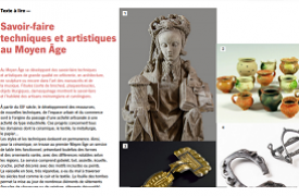 Texte à lire – Iconographie : Les savoir-faire techniques et artistiques au Moyen Âge 